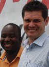 Keith Hedges (right) with business development manager Godfrey Munyai